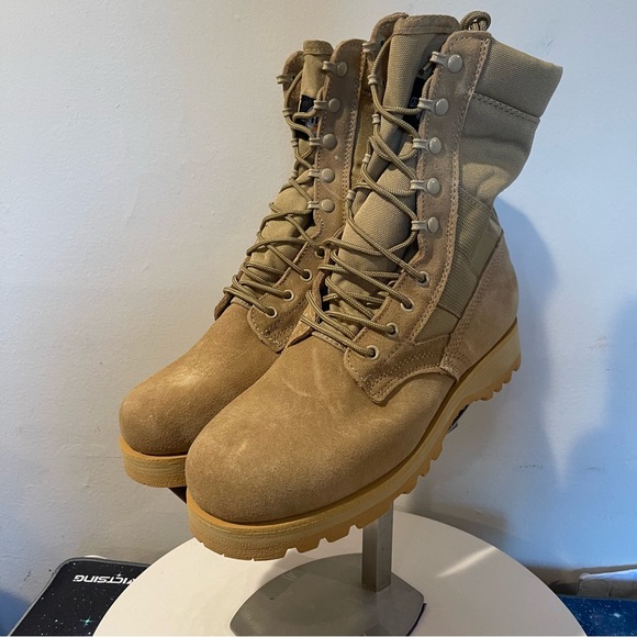 Sierra Men’s GI Type Tacital Desert Tan Suede Leather Boot main image 4